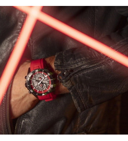 La Montre homme LOTUS, Vortex, chronographe, acier et caoutchouc rouge, 18945/5