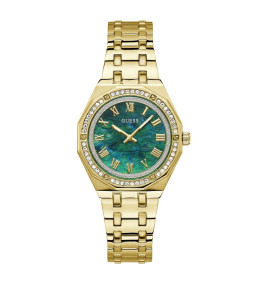 Montre FEMME GUESS Desire en acier doré jaune, GW0770L2