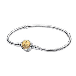 Bracelet Pandora Moments, mailles serpent, Jeux Olympiques de Paris 2024 en argent 925/1000, 563464C00