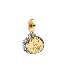 Charm pendentif Pandora Moments, Jeux Olympiques de Paris 2024 en argent 925/1000 et métal doré or jaune 585/1000, 763467C00