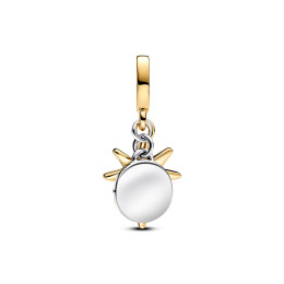 Le Charm Pandora Moments, diamant de synthése, étoile polaire, argent 925/1000 et métal doré or jaune 585/1000, 763588C01