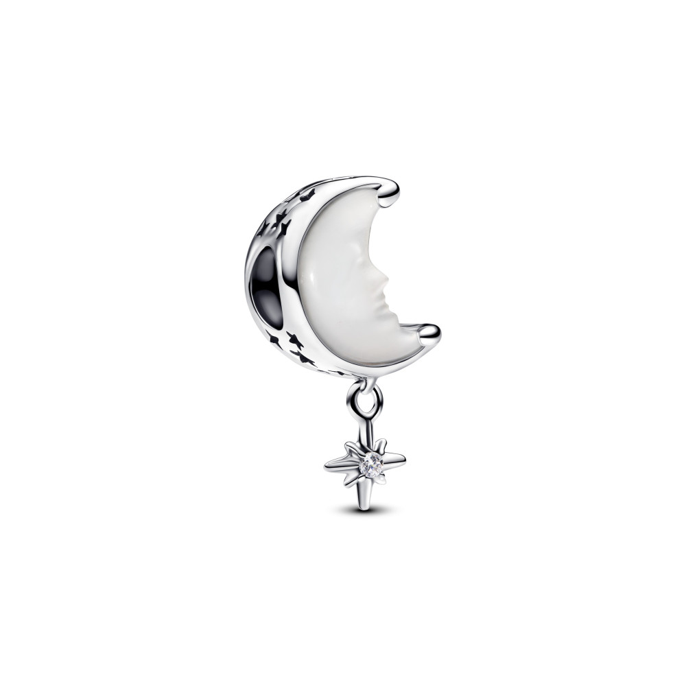 Charm pendentif Pandora Moments, lune et étoile polaire, en argent 925/1000, 793594C01