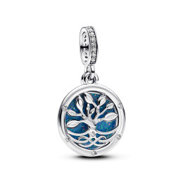 Charm pendentif Pandora Moments, double arbre de l'infini luminescent, en argent 925/1000, 793599C01