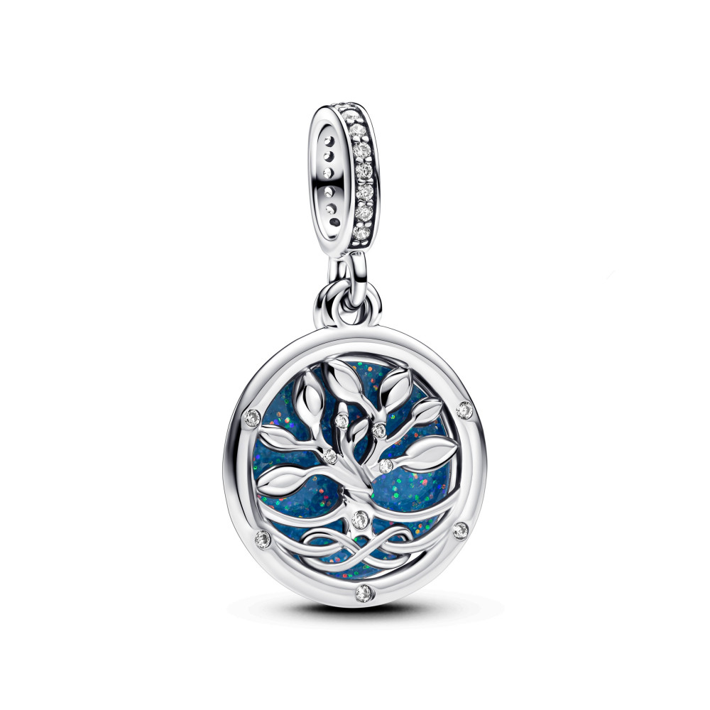 Charm pendentif Pandora Moments, double arbre de l'infini luminescent, en argent 925/1000, 793599C01