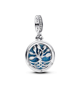 Charm pendentif Pandora Moments, double arbre de l'infini luminescent, en argent 925/1000, 793599C01