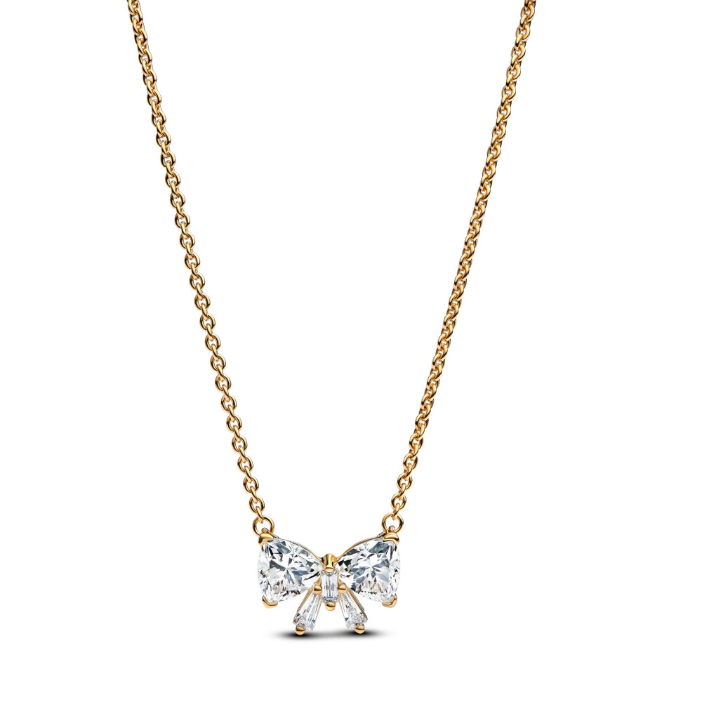Collier Pandora, noeud scintillant en doré or jaune 585/1000, 363508C01-45