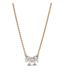 Collier Pandora, noeud scintillant en doré or jaune 585/1000, 363508C01-45