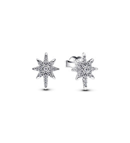 Boucles d'oreilles Pandora , étoile polaire scintillante en argent 925/1000, 293587C01