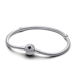 Bracelet Pandora Moments, mailles serpent,étoile polaire en argent 925/1000, 593584C01