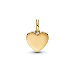 Le Charm pendentif Pandora Moments, coeur love, en métal doré or jaune 585/1000, 763604C01