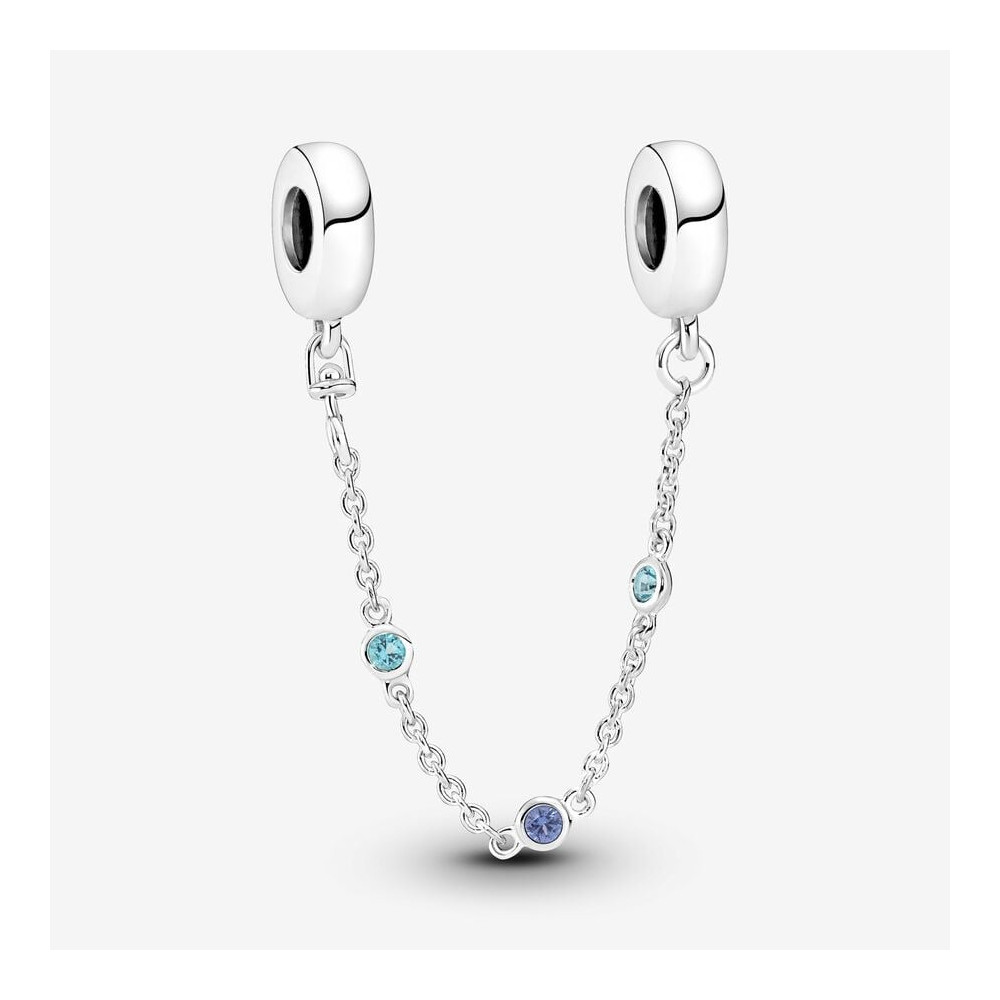 Le Charm Chaîne de Confort, Pandora moments, triple pierre bleue, en Argent 925/1000 791688C01-05.