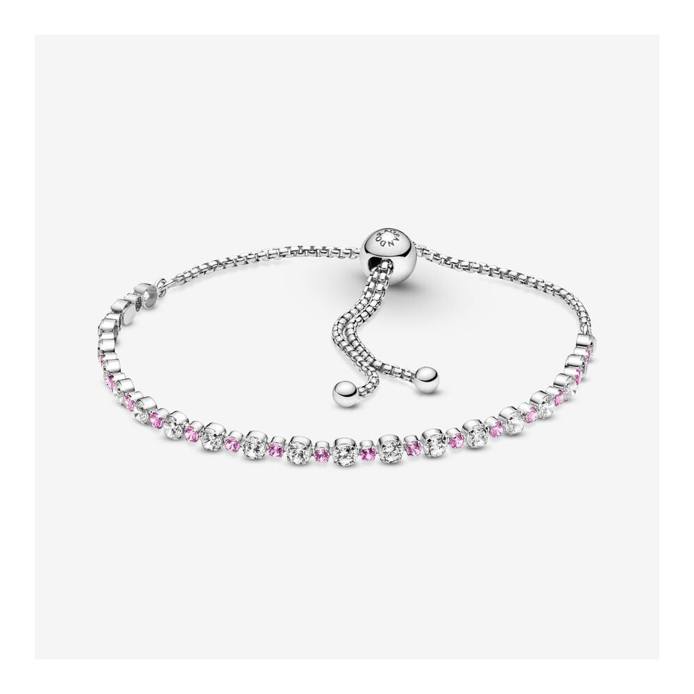 Bracelets - Bijoux - PANDORA - Bracelet Pandora, Rivière Coulissant Scintillant, en argent 925/1000 599377C02-1