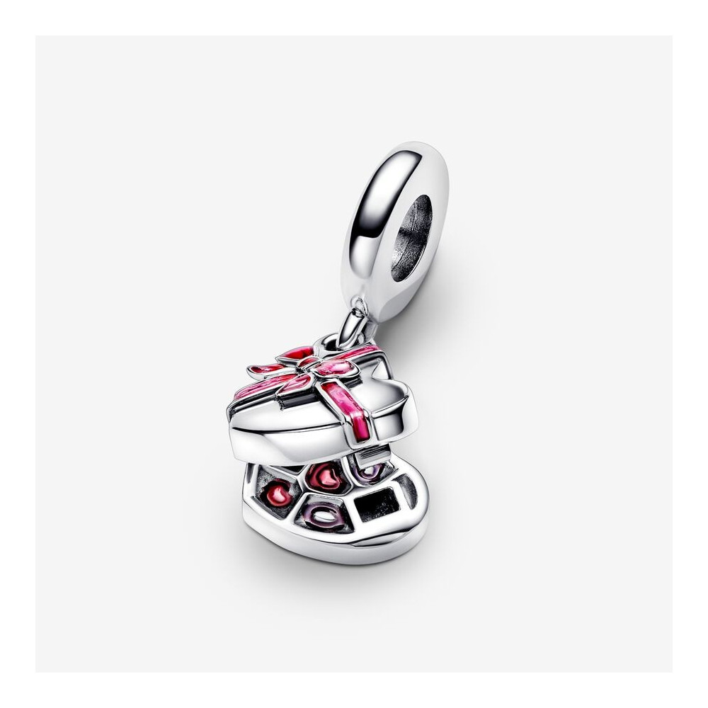 Le Charm pendentif Pandora moments, boîte de chocolats coeur ouvrable, en argent 925/1000, 792587C01