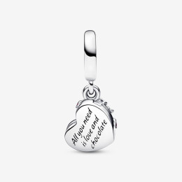 Le Charm pendentif Pandora moments, boîte de chocolats coeur ouvrable, en argent 925/1000, 792587C01