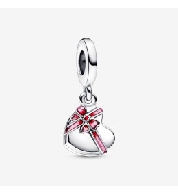 Le Charm pendentif Pandora moments, boîte de chocolats coeur ouvrable, en argent 925/1000, 792587C01