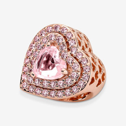 Charms - Bijoux - PANDORA - charm-pandora-coeur-nivele-scintillant-789218c01
