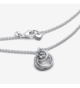 Collier Pandora, Pendentif Cercles, Ma Famille Pour Toujours, en argent 925/1000 391455C01-60