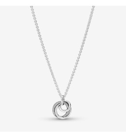 Collier Pandora, Pendentif Cercles, Ma Famille Pour Toujours, en argent 925/1000 391455C01-60