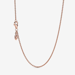 La Chaîne Pandora, mailles forçat doré or rose 585/1000, 580413-45