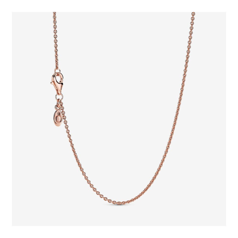 La Chaîne Pandora, mailles forçat doré or rose 585/1000, 580413-45