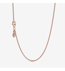La Chaîne Pandora, mailles forçat doré or rose 585/1000, 580413-45