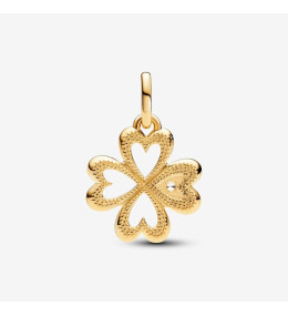 Le Charm Médaillon Trèfle à Quatre Feuilles Cœur Pandora ME, en doré or jaune 585/1000, 763034C01
