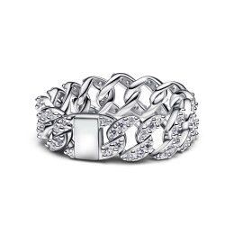 La Bague Pandora, mailles cubaine carré en argent 925/1000, 193557C01