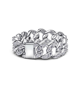 La Bague Pandora, mailles cubaine carré en argent 925/1000, 193557C01