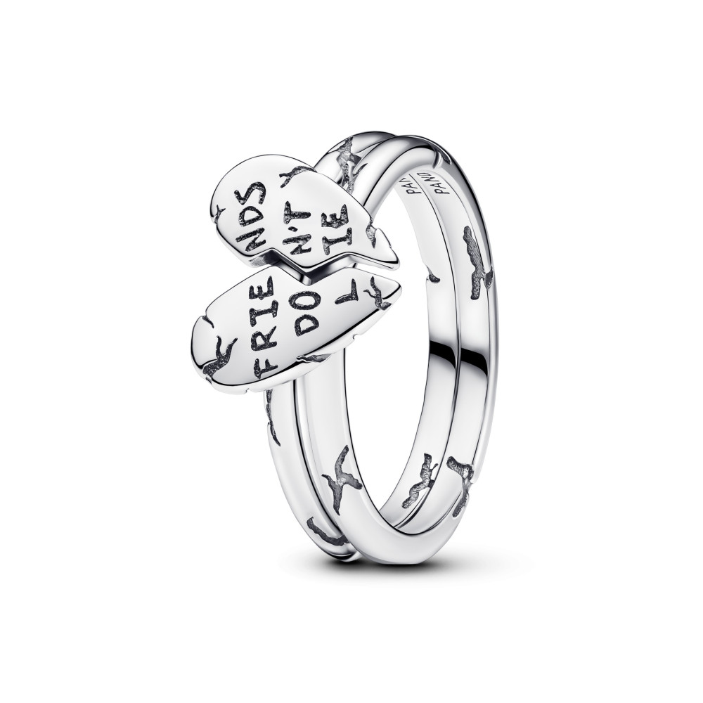 Bague Pandora, Séparable Stranger Things Friends Don't Lie en argent 925/1000, 193575C00