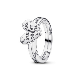 Bague Pandora, Séparable Stranger Things Friends Don't Lie en argent 925/1000, 193575C00