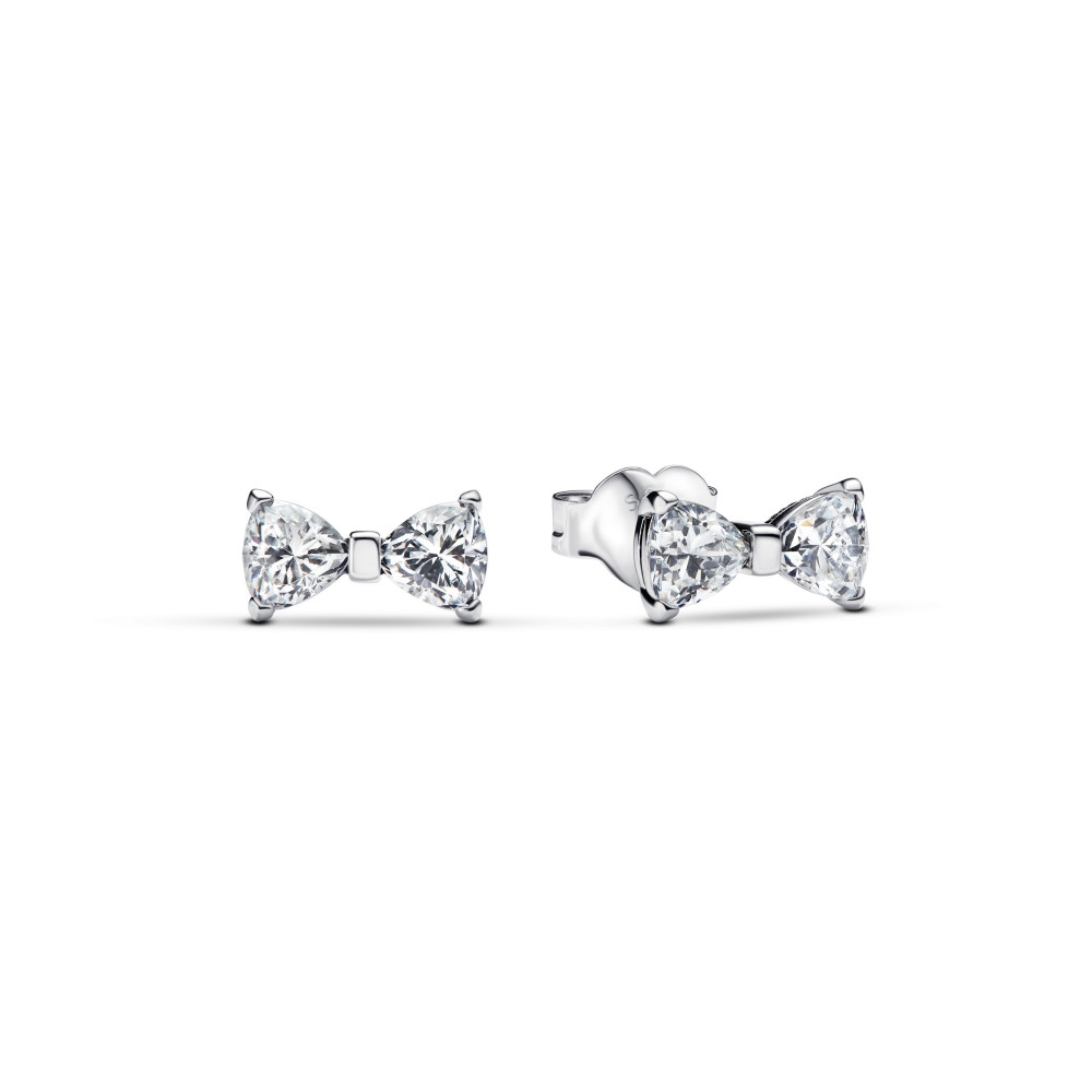 Boucles d'oreilles Pandora , noeud scintillant en argent 925/1000, 293542C01