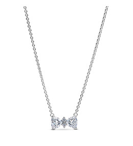 Collier Pandora, noeud scintillant en argent 925/1000, 393509C01-45