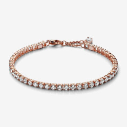 Bracelet Pandora Timeless, rivière scintillant, en métal doré or rose 585/1000, 581469C01