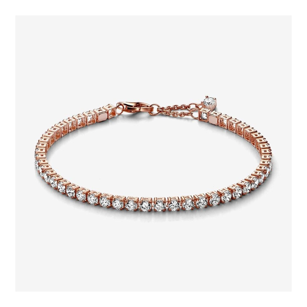 Bracelet Pandora Timeless, rivière scintillant, en métal doré or rose 585/1000, 581469C01