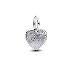 Charm pendentif Pandora Moments, coeur love, en argent 925/1000, 793604C01