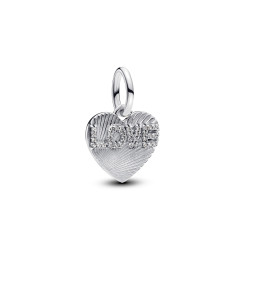 Charm pendentif Pandora Moments, coeur love, en argent 925/1000, 793604C01