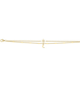 Bracelet plaqué or, La Garçonne Diamant, 26300042