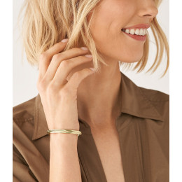Bracelet, Harlow Linear Texture, en acier inoxydable, doré FOSSIL, JF04117710