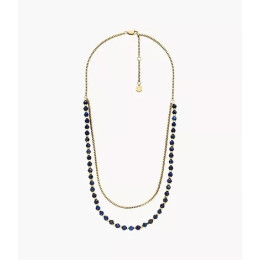 Le Collier Femme FOSSIL, All stacked up, en acier et Lapis lazuli, JA7247710