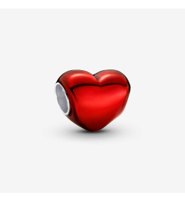 Charm coeur rouge métallique en Argent 925/1000 PANDORA 793337C02