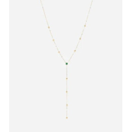 Le Collier Soho en acier PVD jaune et oxydes de zirconium, ZAG bijoux, SNM16769-01UNI