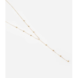 Collier Soho en acier PVD jaune et oxydes de zirconium, ZAG bijoux, SNM16769-01UNI