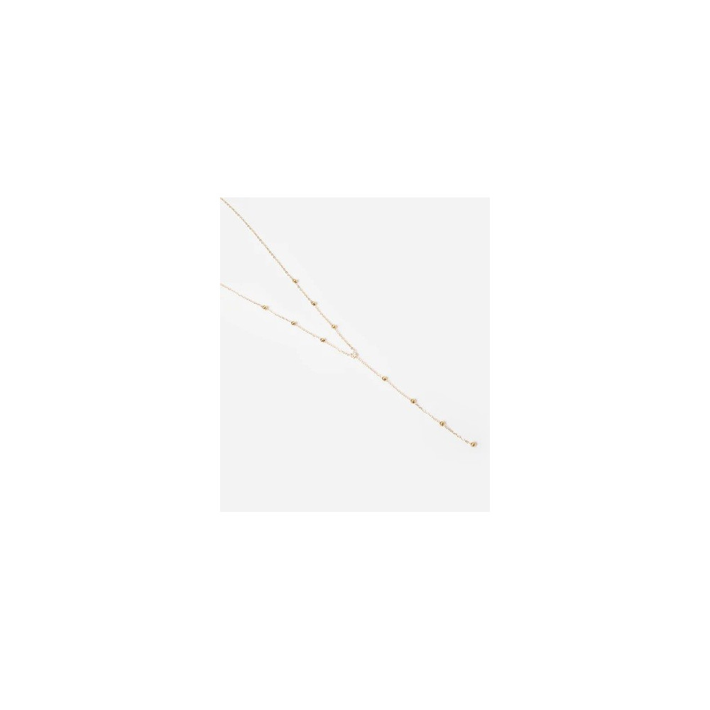 Collier Soho en acier PVD jaune et oxydes de zirconium, ZAG bijoux, SNM16769-01UNI