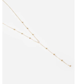 Collier Soho en acier PVD jaune et oxydes de zirconium, ZAG bijoux, SNM16769-01UNI