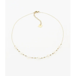 Collier Zoé en acier PVD jaune et nacre, ZAG bijoux, SNS10579-01SEL