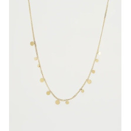 Collier Mini confettis en acier PVD jaune, ZAG bijoux, SNS12105-01WHT