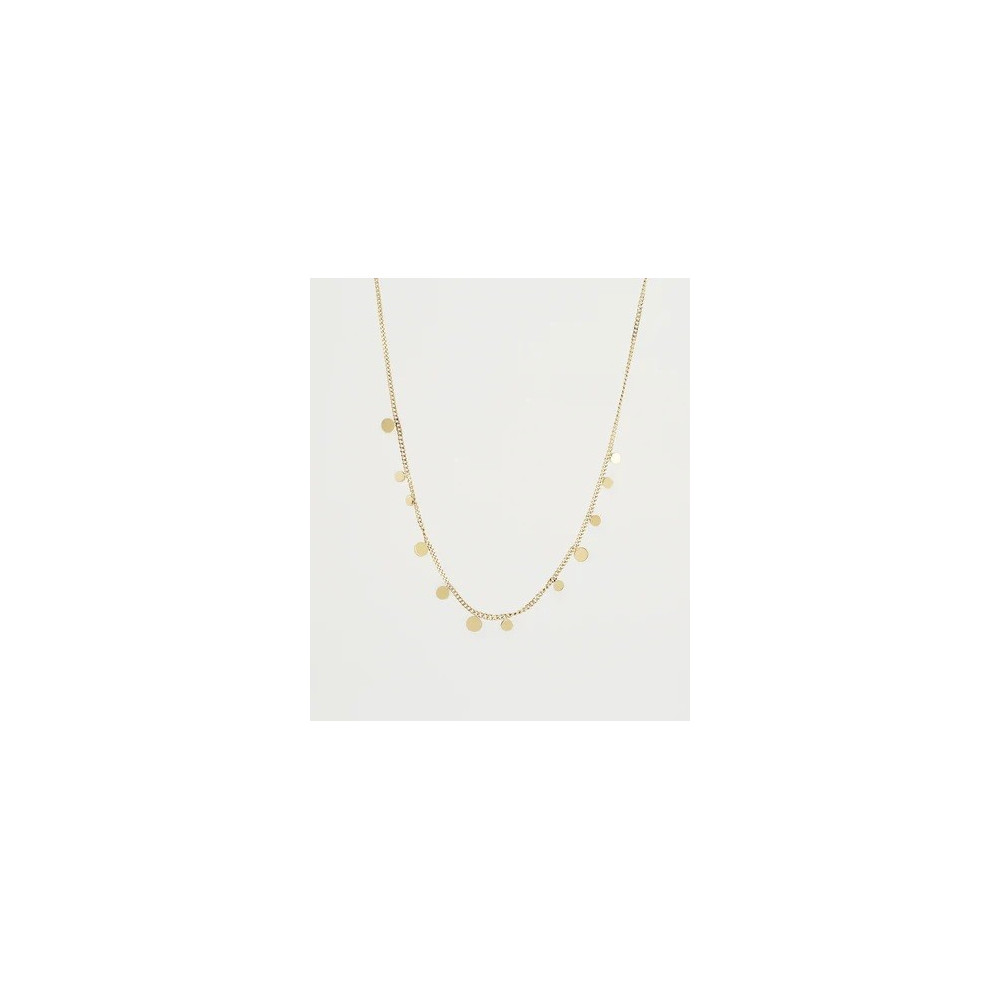Collier Mini confettis en acier PVD jaune, ZAG bijoux, SNS12105-01WHT
