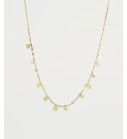 Collier Mini confettis en acier PVD jaune, ZAG bijoux, SNS12105-01WHT
