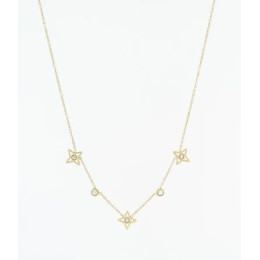 Collier Manhattan en acier PVD jaune, ZAG bijoux, SNS12221-01WHT