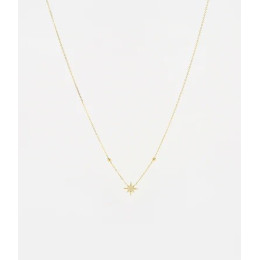 Collier Newton en acier PVD jaune et oxyde de zirconium, ZAG bijoux, SNS18297-01WHT